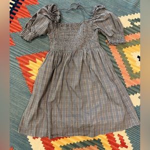 Hill House Tai Check Athena Dress, S